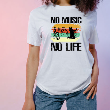 No Music No Life V3 Unisex T-Shirt | Ideal for Music Lovers