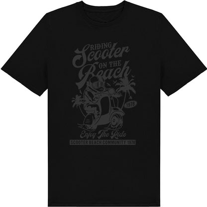 Unisex Motorbike Rider T-Shirt - Beach Ride Design