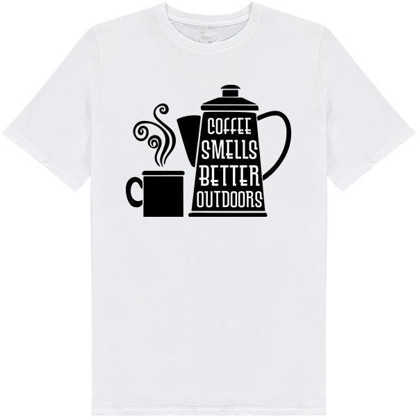 "Coffee Smells Better Outdoors" Unisex T-Shirt | Equestrian Style