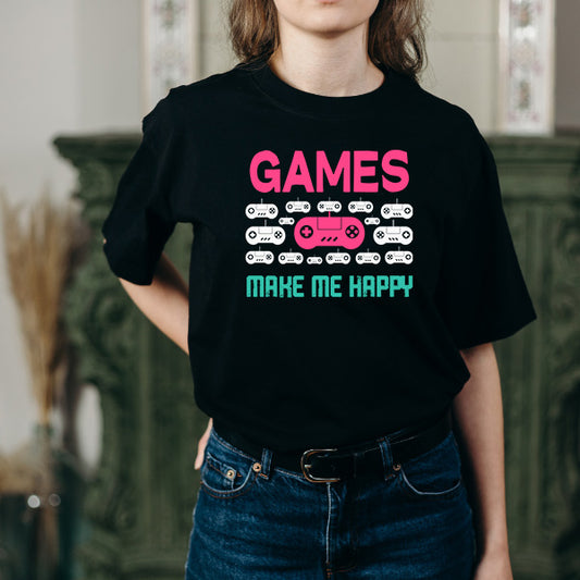 "Games Make Me Happy" Unisex T-Shirt | Premium Equestrian Apparel