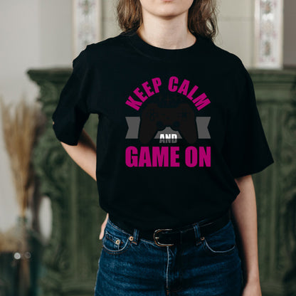 Keep Calm and Game On T-Shirt | Premium Unisex Gaming Tee