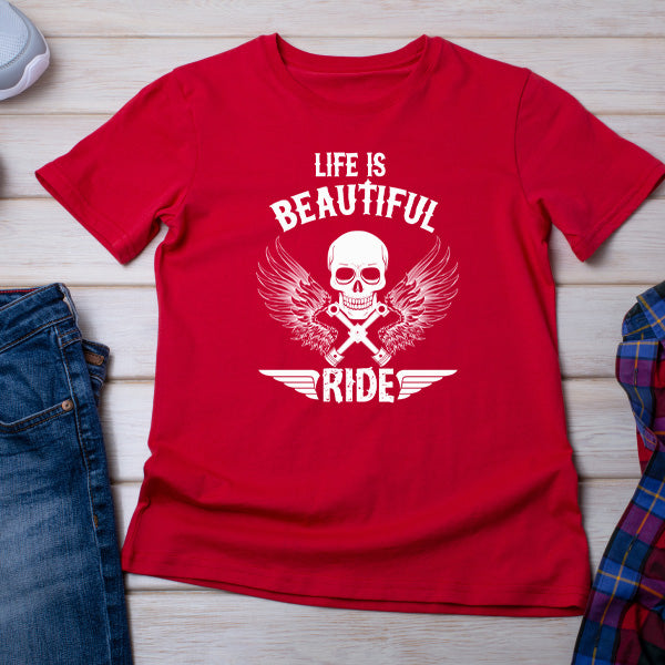 "Life Is Beautiful Ride" Unisex T-Shirt | Motorcycle Lovers