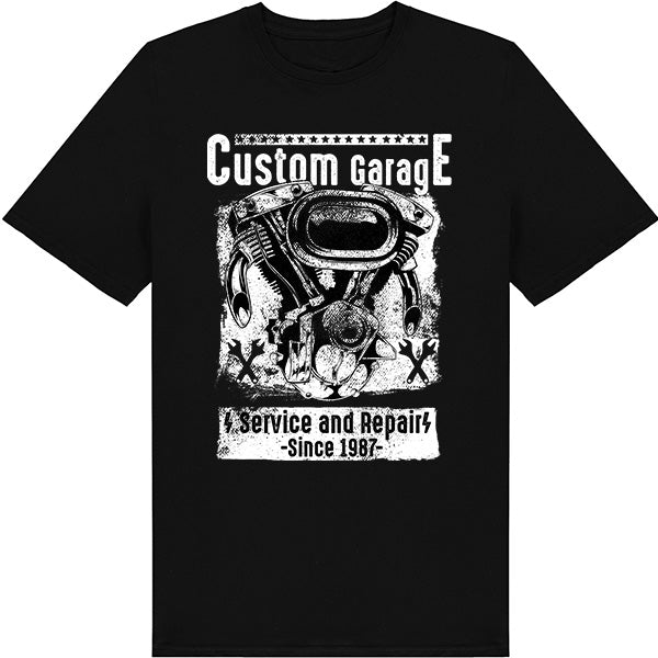 Custom Garage Repair T-Shirt | Unisex Motorcycle Enthusiast Tee