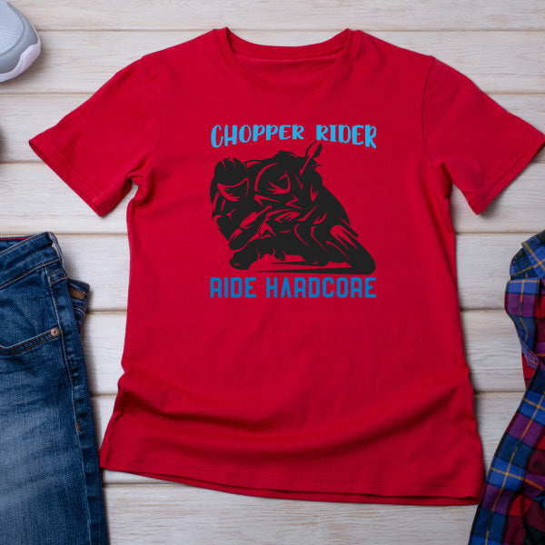 Chopper Rider Hardcore Unisex T-Shirt | Motorcycle Enthusiasts