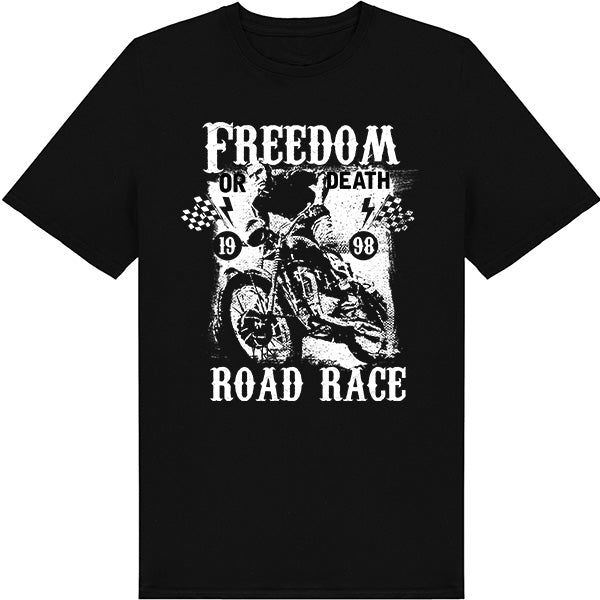 Freedom or Death Road Race T-Shirt | Unisex Motorcycle Tee