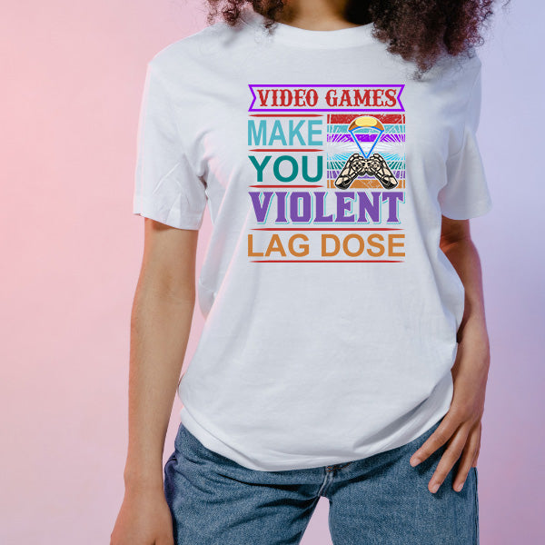 Unisex "Lag Causes Violence" T-Shirt | Premium Gaming Apparel