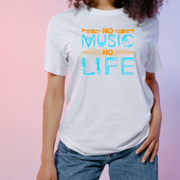 No Music No Life V4 Unisex T-Shirt | Music Lover's Essential