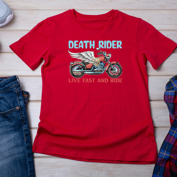 Death Rider Live Fast T-Shirt | Unisex Motorcycle Apparel