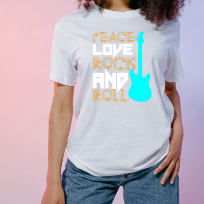 Peace Love Rock & Roll T-Shirt | Unisex Music Lover's Tee