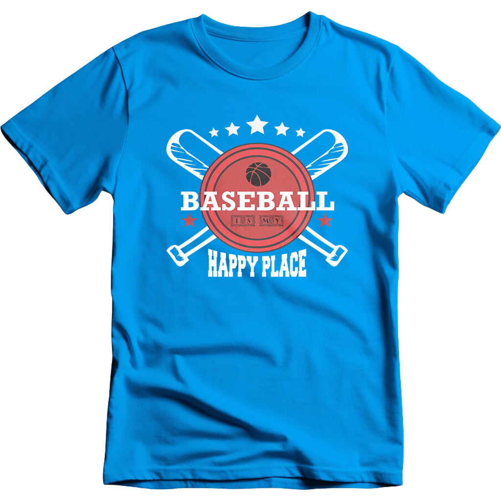 Baseball Is My Happy Place T-Shirt | Unisex | Equestrian Shop