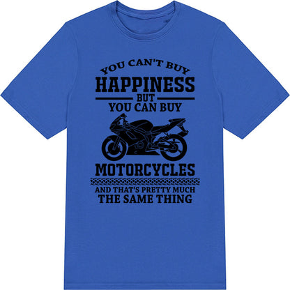 Unisex 'Buy Happiness' Motorcycle T-Shirt | Perfect Gift