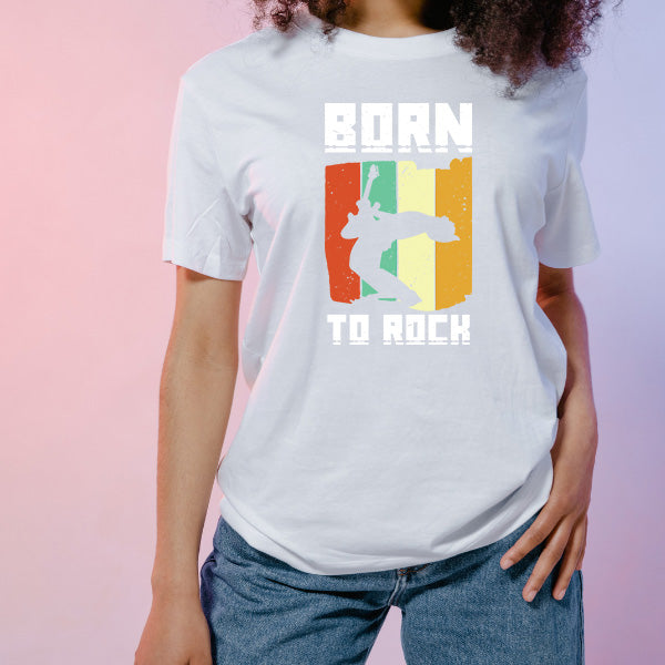 Shop the Born To Rock V2 Unisex T-Shirt | Perfect for Music Enthusiasts