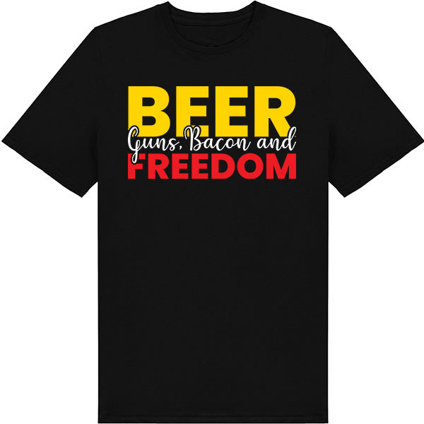 Beer Guns Bacon Freedom T-Shirt | Unisex | Equestrian Apparel