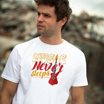 Music Never Sleeps Unisex T-Shirt | Ideal for Music Lovers