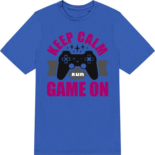 Keep Calm and Game On T-Shirt | Premium Unisex Gaming Tee