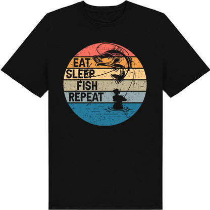 Eat Sleep Fish Repeat T-Shirt | Perfect for Fishing Fans