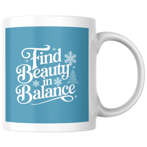 Shop the Elegant "Beauty in Balance" Christmas Mug - Perfect for Holiday Cheer