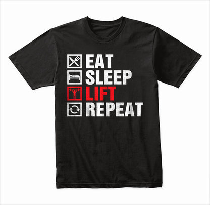 Eat Sleep Lift Repeat T-Shirt | Unisex Gym Apparel