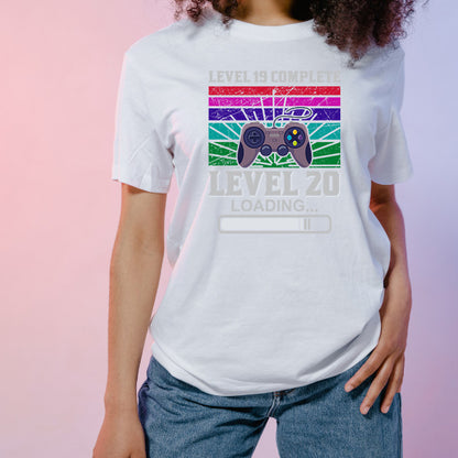 Level 19 Complete Level 20 Loading T-Shirt | Unisex Gaming Tee