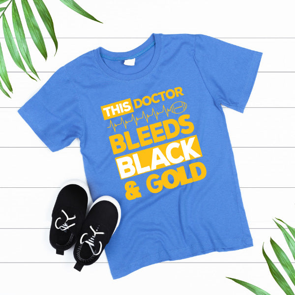 Doctor Bleeds Black & Gold Unisex T-Shirt | Equestrian Apparel