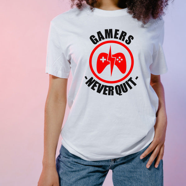 "Gamers Never Quit" Unisex T-Shirt | Premium Equestrian Apparel