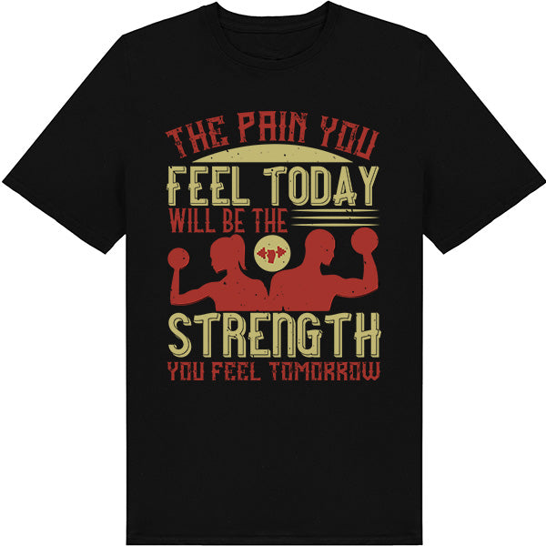 Unisex Equestrian T-Shirt - Strength & Pain Quote | Fitness Focus