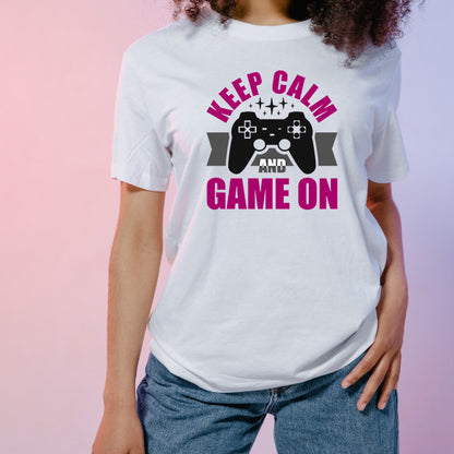 Keep Calm and Game On T-Shirt | Premium Unisex Gaming Tee