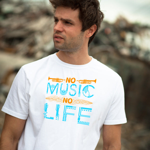 No Music No Life V4 Unisex T-Shirt | Music Lover's Essential