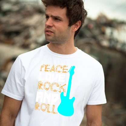 Peace Love Rock & Roll T-Shirt | Unisex Music Lover's Tee