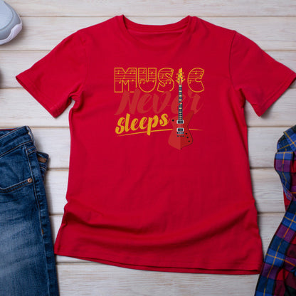 Music Never Sleeps Unisex T-Shirt | Ideal for Music Lovers