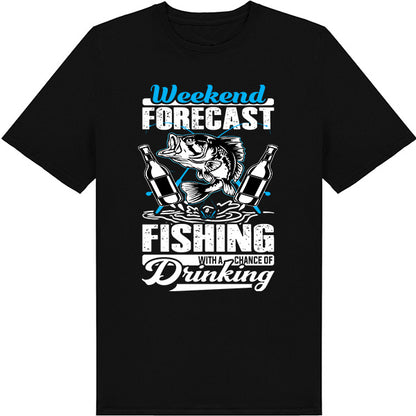 Weekend Forecast Fishing & Drinking T-Shirt | Unisex & Fun