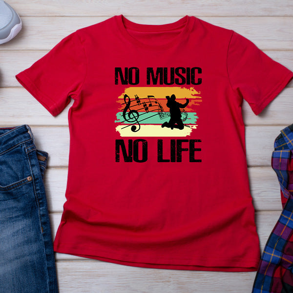 No Music No Life V3 Unisex T-Shirt | Ideal for Music Lovers