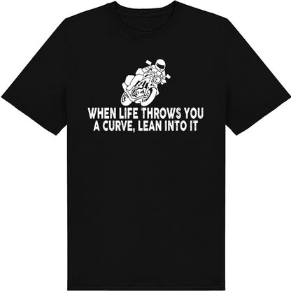 "Lean Into It" Unisex T-Shirt for Motorbike Enthusiasts