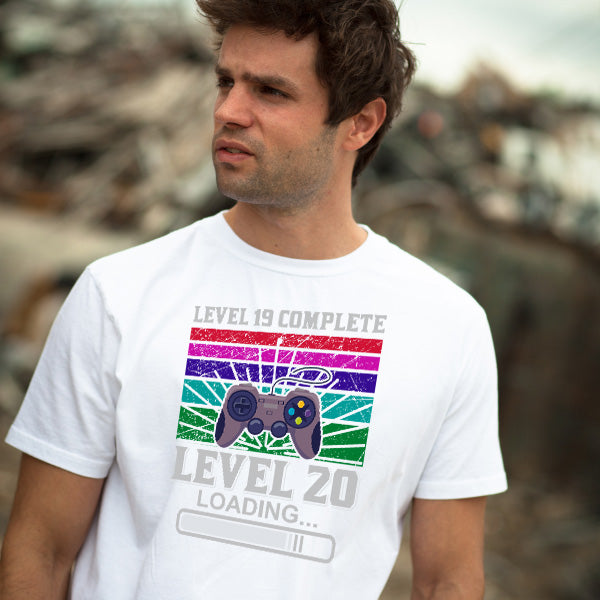 Level 19 Complete Level 20 Loading T-Shirt | Unisex Gaming Tee