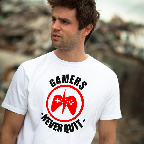 "Gamers Never Quit" Unisex T-Shirt | Premium Equestrian Apparel