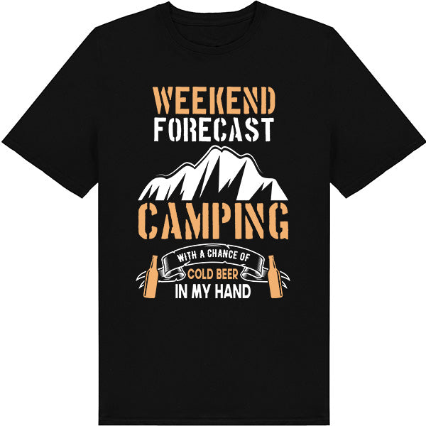 Weekend Forecast Camping T-Shirt | Unisex Outdoor Apparel