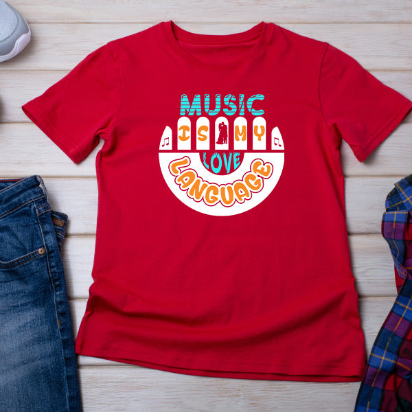 "Music Is My Language" Unisex T-Shirt | Ideal for Music Lovers