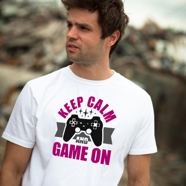 Keep Calm and Game On T-Shirt | Premium Unisex Gaming Tee