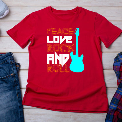 Peace Love Rock & Roll T-Shirt | Unisex Music Lover's Tee