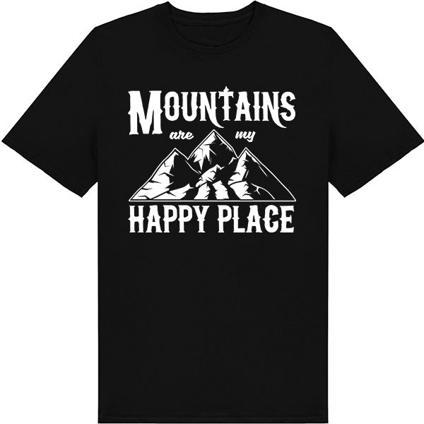 "Mountains Are My Happy Place" T-Shirt | Ideal for Camping