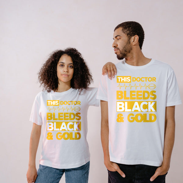 Doctor Bleeds Black & Gold Unisex T-Shirt | Equestrian Apparel