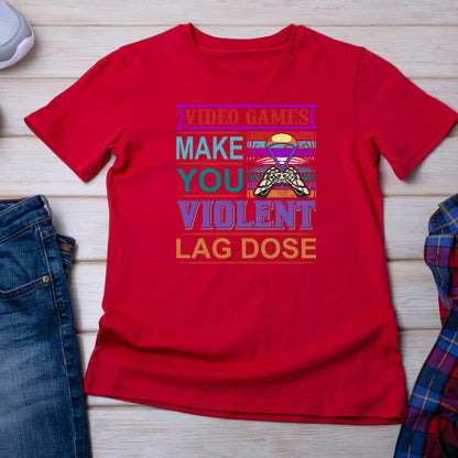 Unisex "Lag Causes Violence" T-Shirt | Premium Gaming Apparel