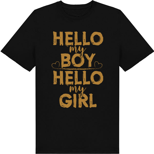 Unisex Motorcycle T-Shirt - Hello My Boy/Girl Collection