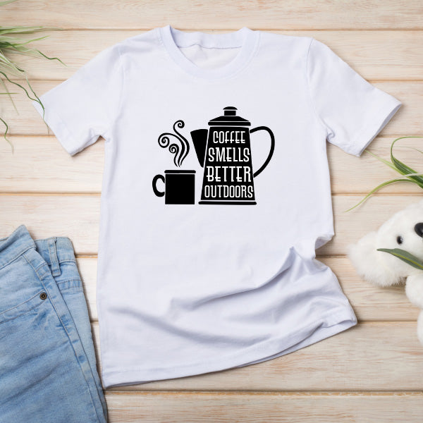 "Coffee Smells Better Outdoors" Unisex T-Shirt | Equestrian Style