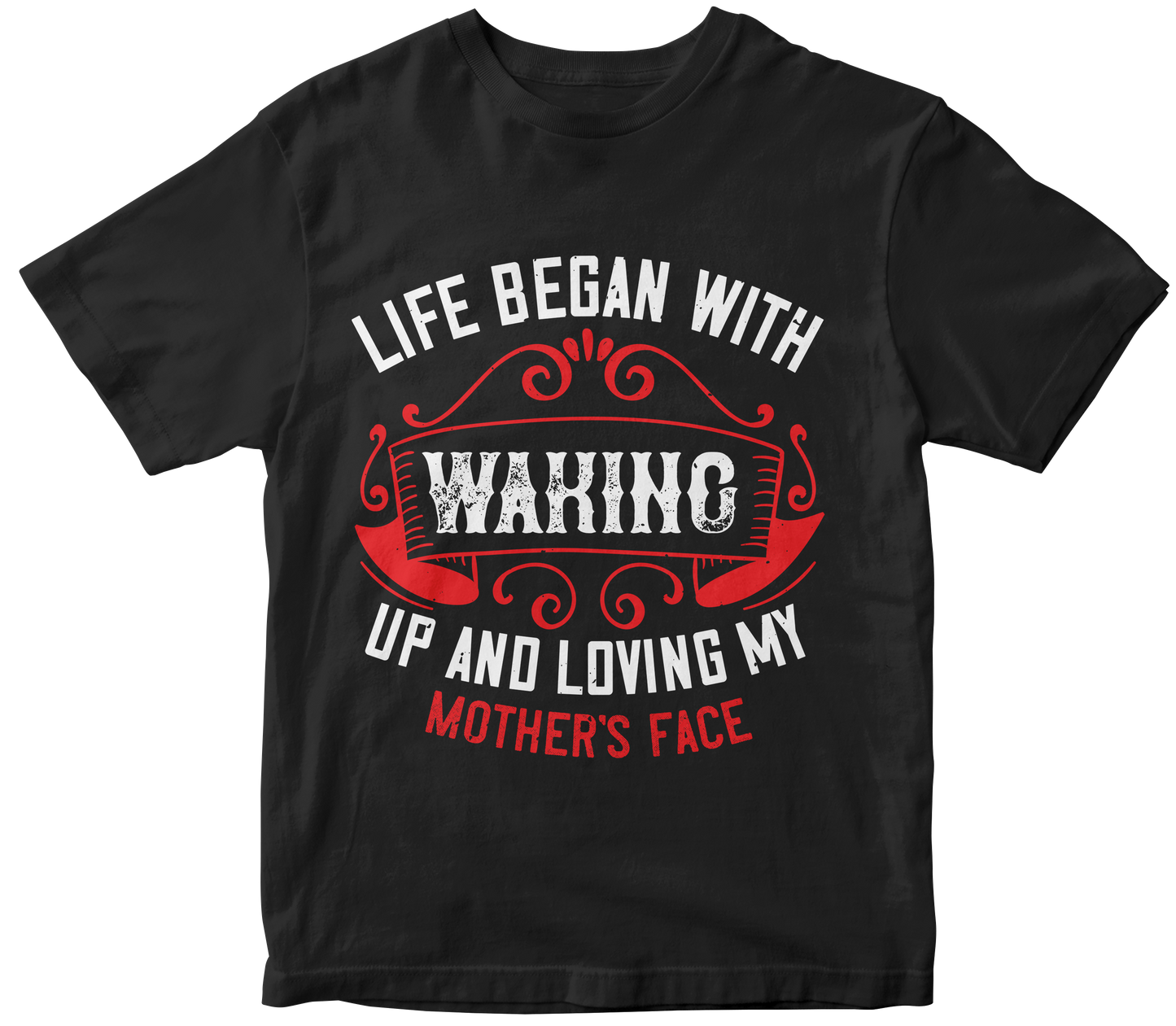 Life Began With Mom's Face T-Shirt | Unisex Equestrian Tee