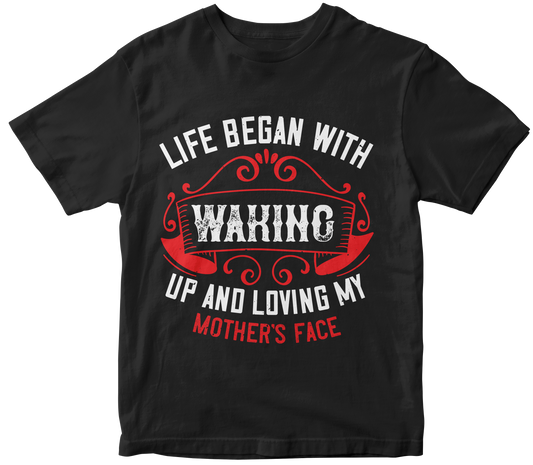 Life Began With Mom's Face T-Shirt | Unisex Equestrian Tee