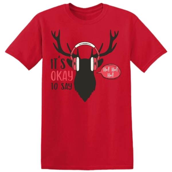 Festive "Ho Ho Ho" Holiday T-Shirt - Perfect for Equestrians