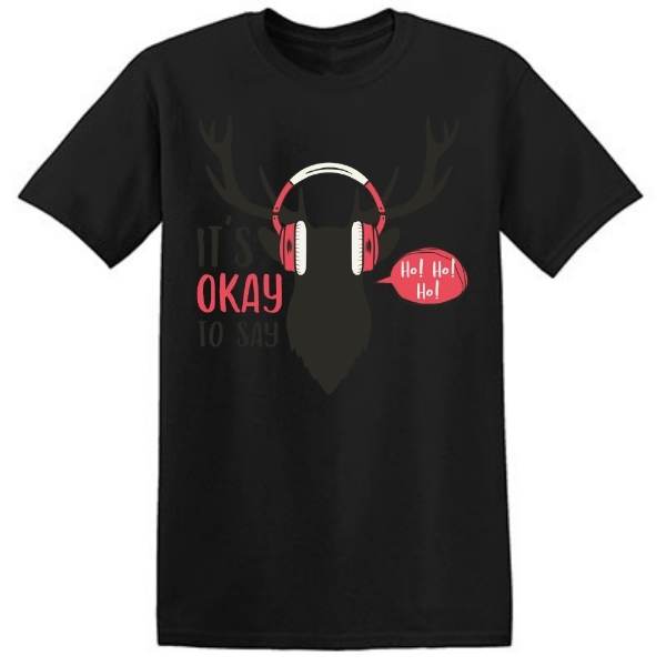 Festive "Ho Ho Ho" Holiday T-Shirt - Perfect for Equestrians